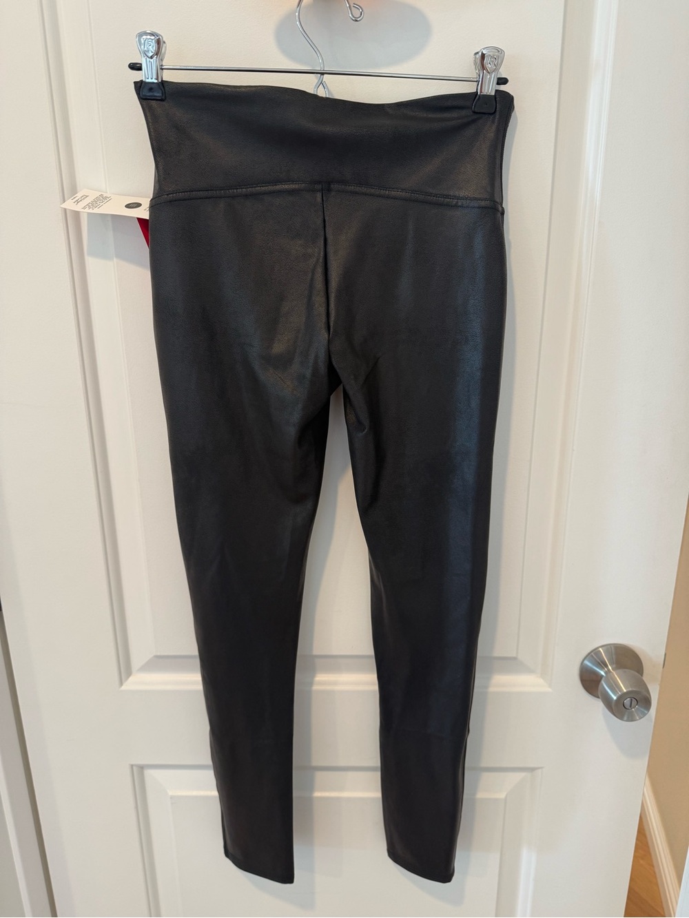 SPANX High-Waist Faux Leather Look Leggings - Black - Picture 4 of 7